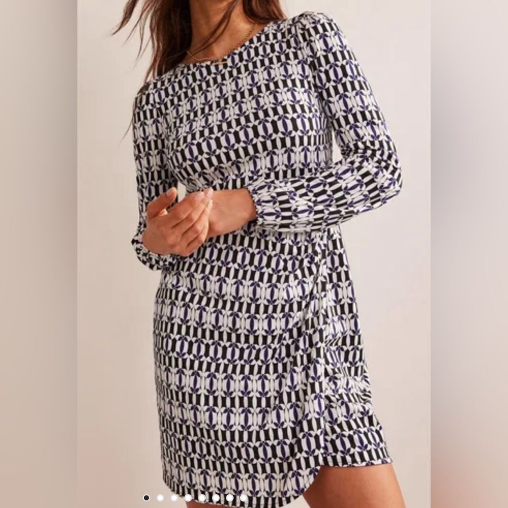 Boden Wrap-Effect Jersey Mini Dress